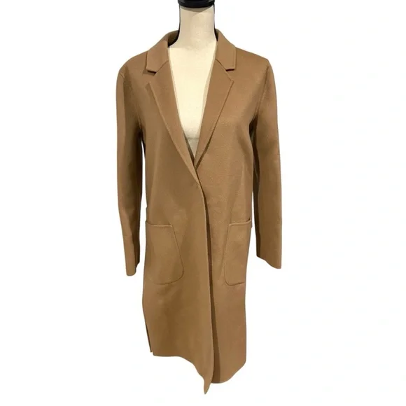 Antonio Melani Classic Camel Trench Coat One Button Size 10